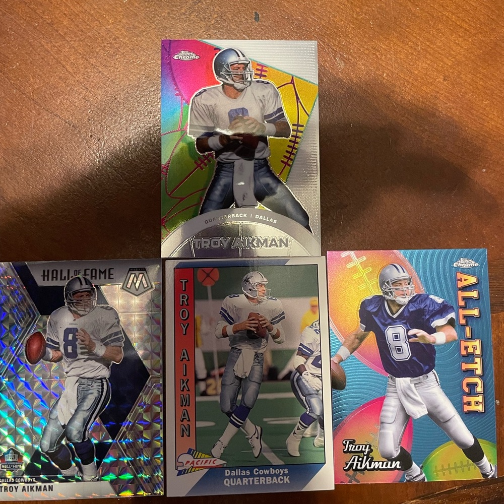 Troy Aikman Football Trading Card Lot